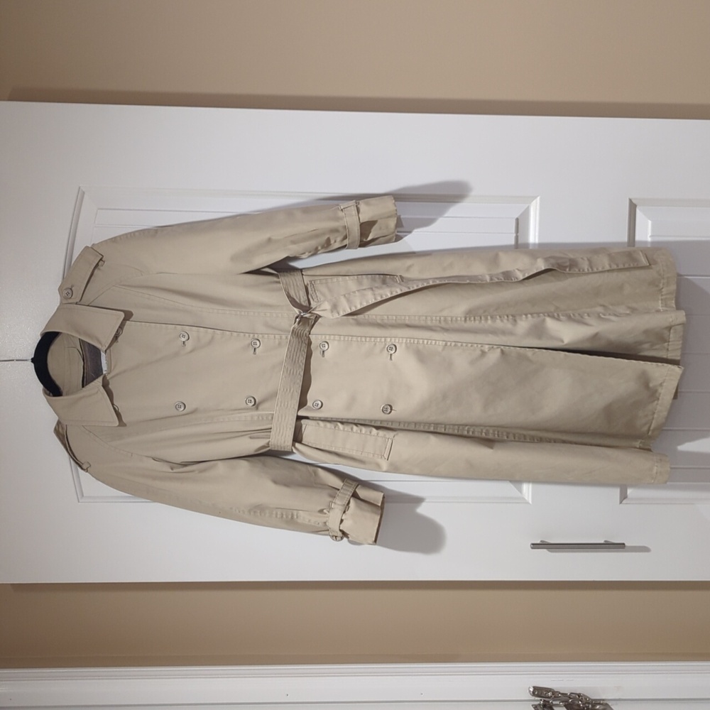 London Fog Vintage Tan Women's Trench, Double Breasted Removable Liner Size 12